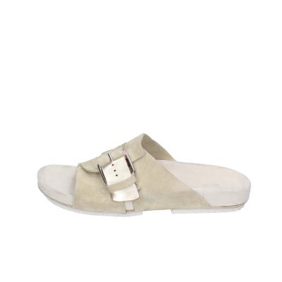 scarpe donna MOMA sandali beige pelle oro camoscio 1GS458-K0B BC770 Moda