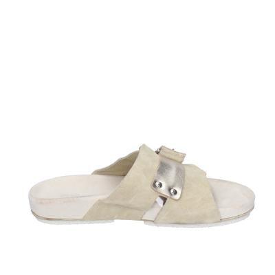scarpe donna MOMA sandali beige pelle oro camoscio 1GS458-K0B BC770 Moda