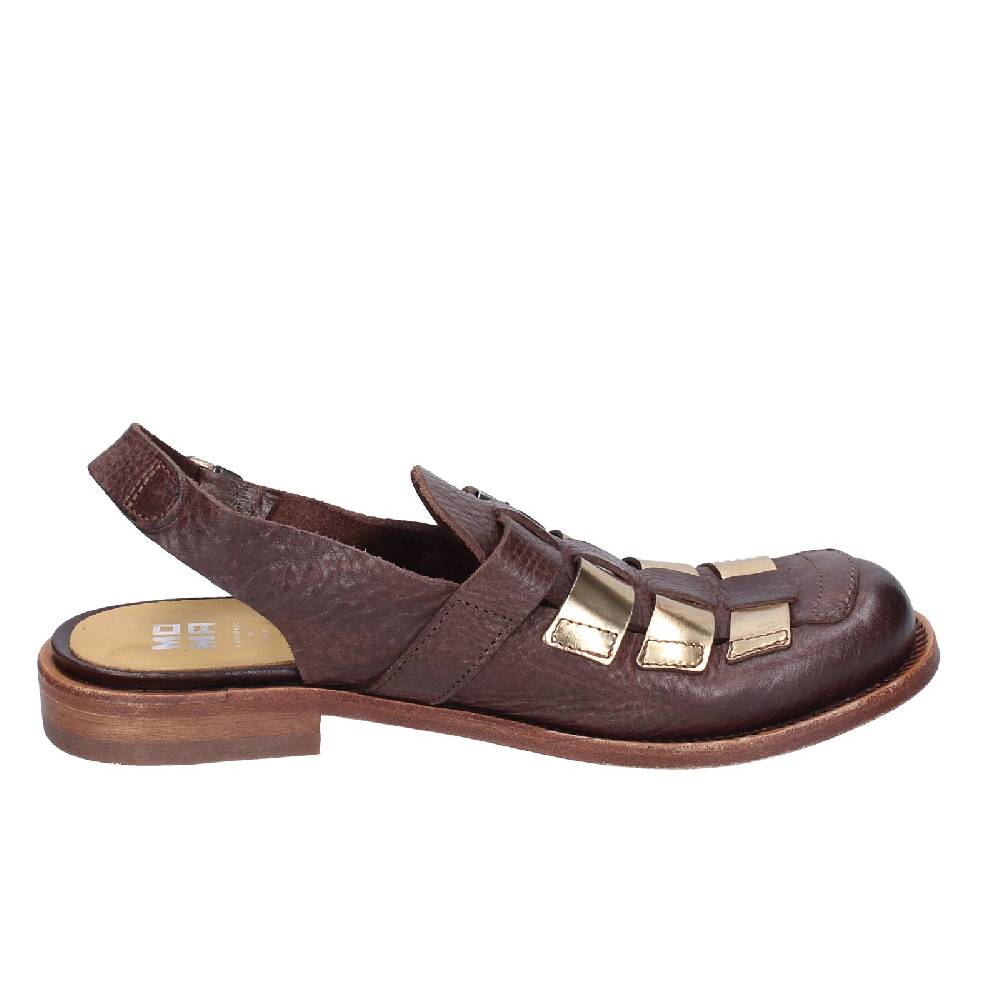 scarpe donna MOMA sandali marrone pelle platino 40403G VINTAGE EX409 In Linea