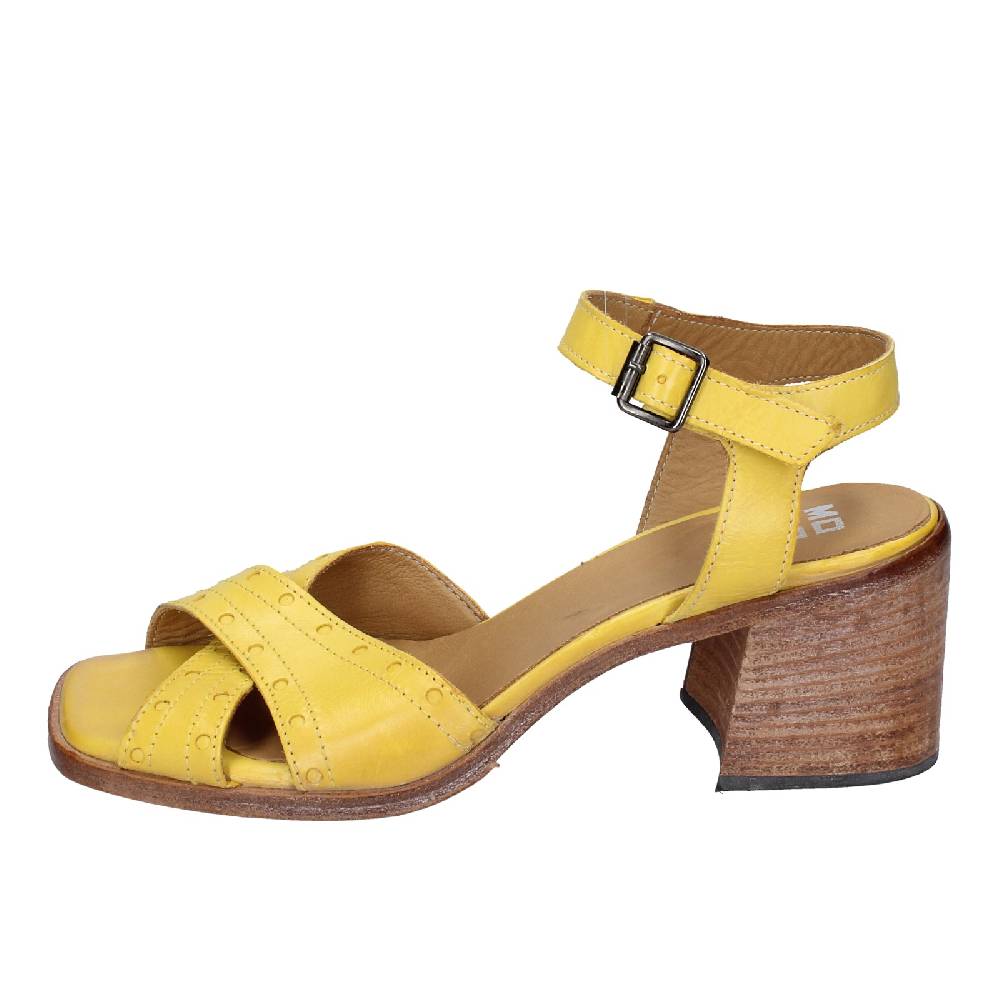 scarpe donna MOMA sandali giallo pelle 46406G VINTAGE EX407 Nuovo