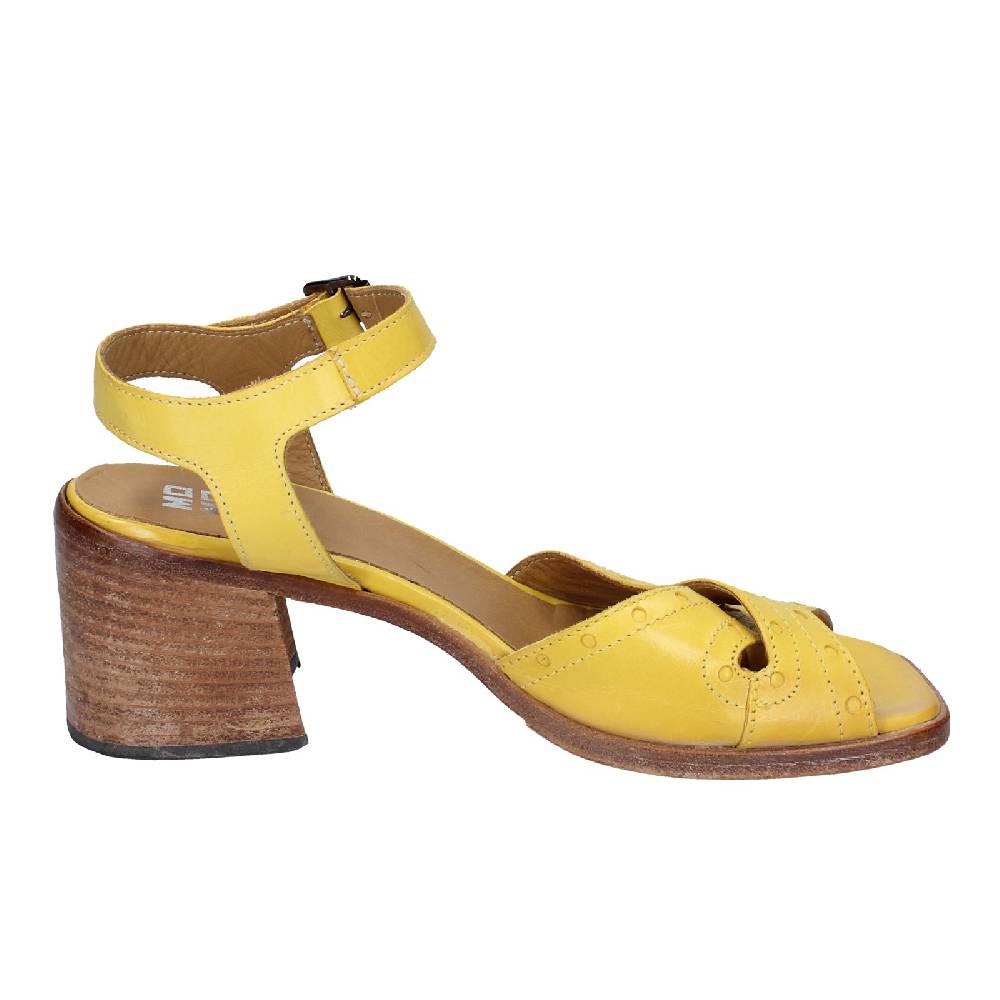 scarpe donna MOMA sandali giallo pelle 46406G VINTAGE EX407 Nuovo