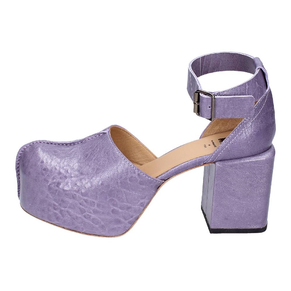 scarpe donna MOMA sandali viola pelle AGS445 EX374 Qualità