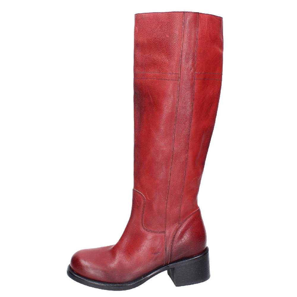 scarpe donna MOMA stivali rosso pelle 72306D VINTAGE EX515 Soddisfazione Garantita