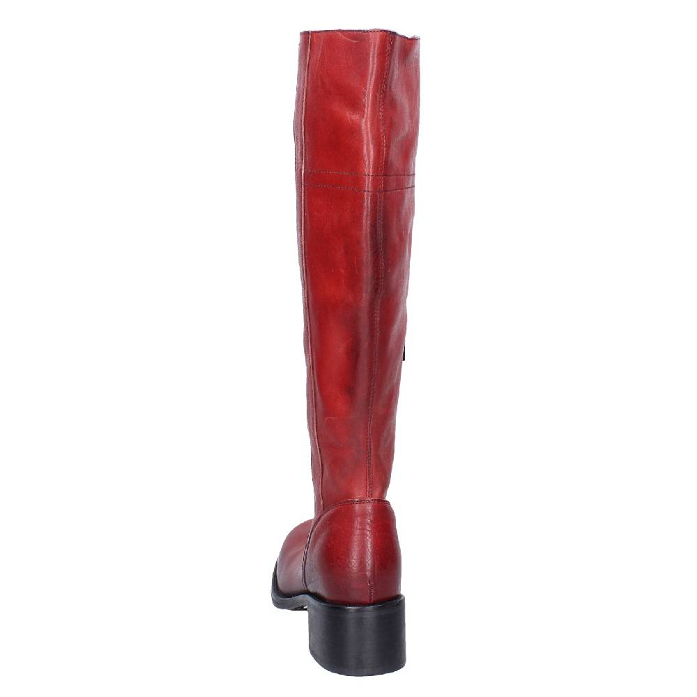 scarpe donna MOMA stivali rosso pelle 72306D VINTAGE EX515 Soddisfazione Garantita