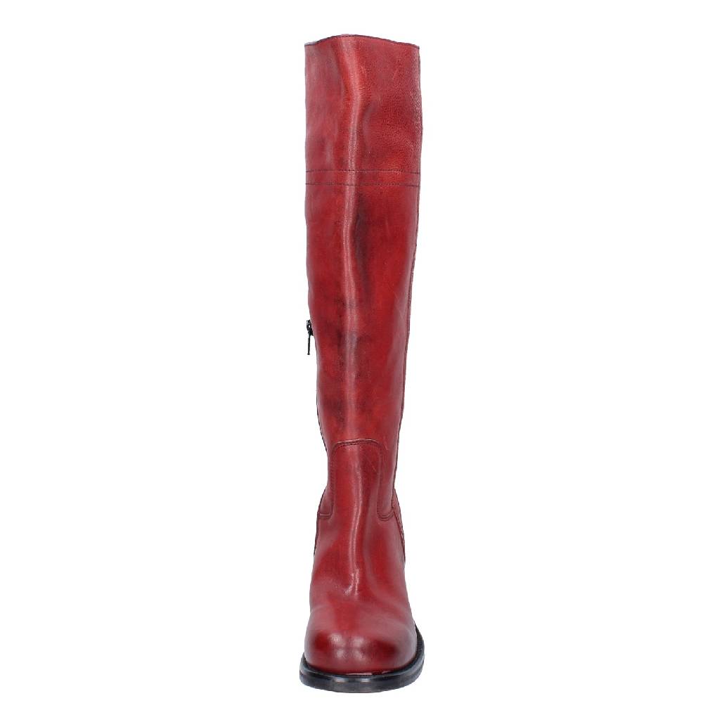 scarpe donna MOMA stivali rosso pelle 72306D VINTAGE EX515 Soddisfazione Garantita