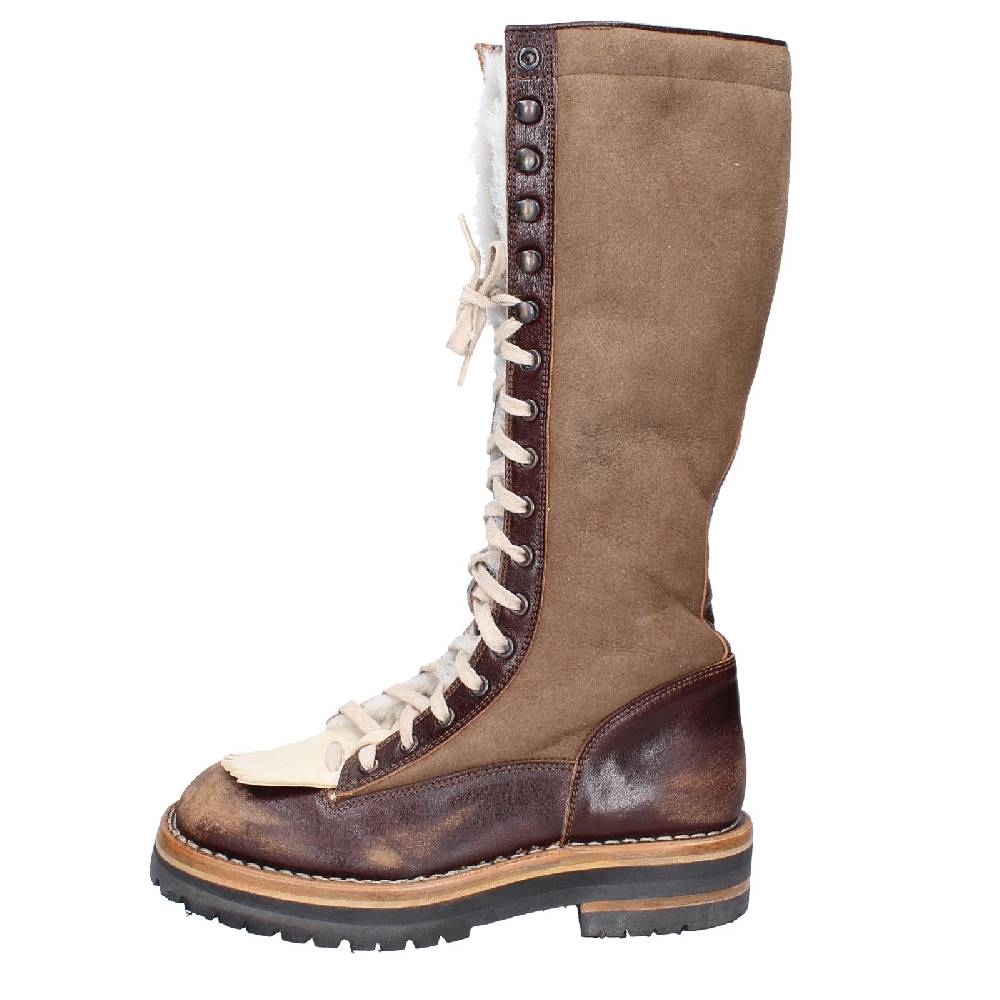 scarpe donna MOMA stivali marrone pelle camoscio 81304D VINTAGE EX514 Acquista Ora
