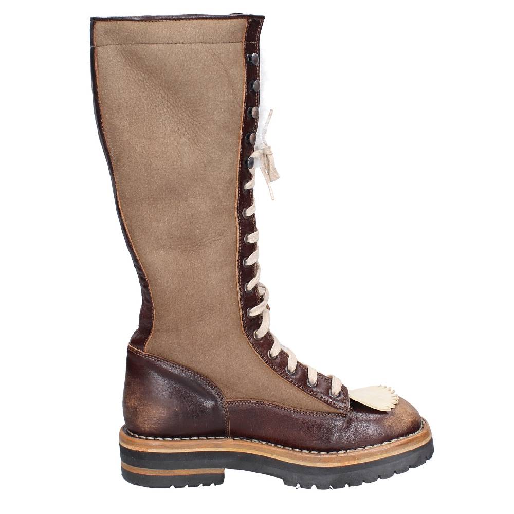 scarpe donna MOMA stivali marrone pelle camoscio 81304D VINTAGE EX514 Acquista Ora