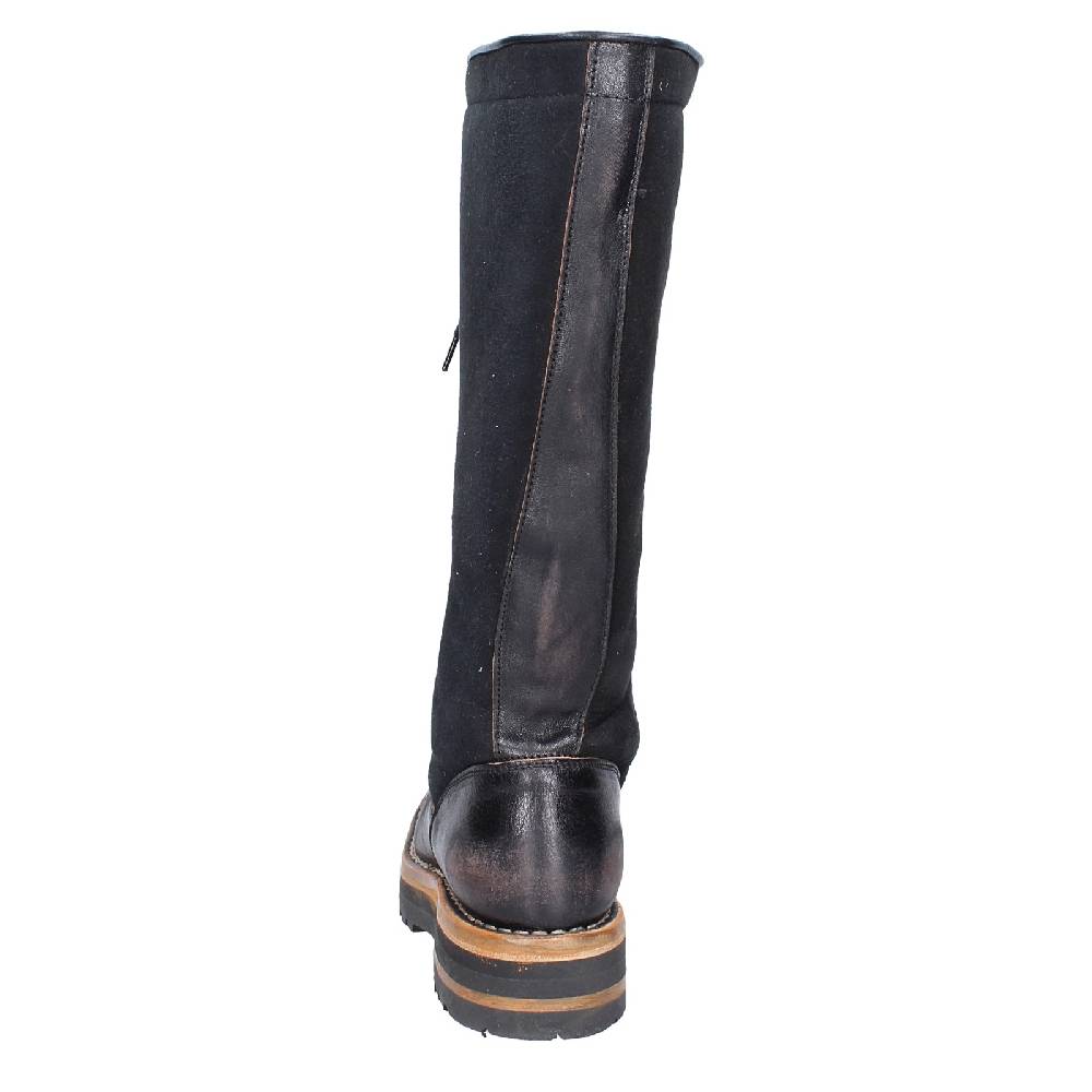 scarpe donna MOMA stivali nero pelle camoscio 81304D VINTAGE EX513 Consegna Veloce