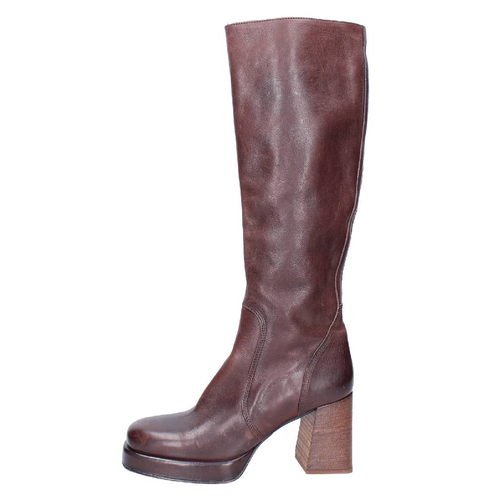 scarpe donna MOMA stivali marrone pelle 83303D VINTAGE EX522 Fino Al -60%
