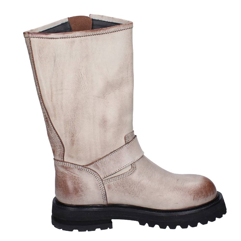 scarpe donna MOMA stivali marrone pelle beige 1DW340 VINTAGE EX517 Shopping Online