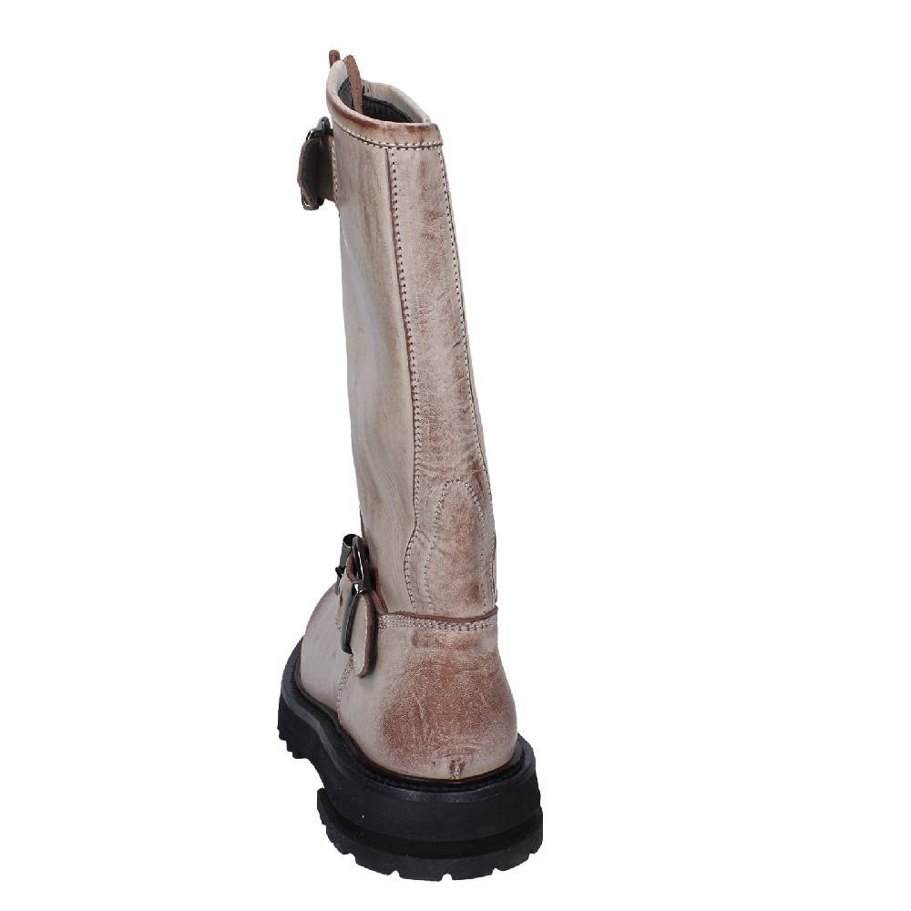 scarpe donna MOMA stivali marrone pelle beige 1DW340 VINTAGE EX517 Shopping Online