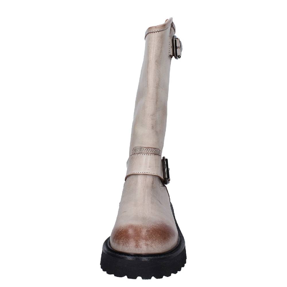 scarpe donna MOMA stivali marrone pelle beige 1DW340 VINTAGE EX517 Shopping Online