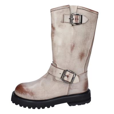 scarpe donna MOMA stivali marrone pelle beige 1DW340 VINTAGE BD924 Convenienza