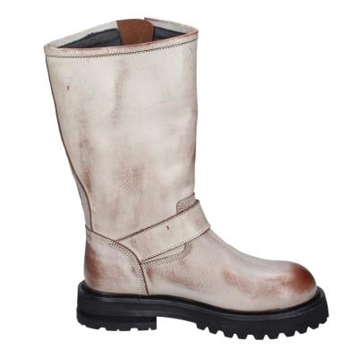 scarpe donna MOMA stivali marrone pelle beige 1DW340 VINTAGE BD924 Convenienza