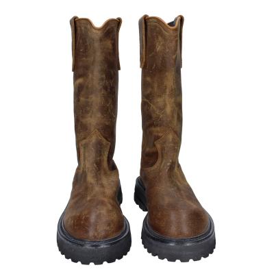 scarpe donna MOMA stivali marrone pelle camoscio 1DW358 VINTAGE BD925 Outlet
