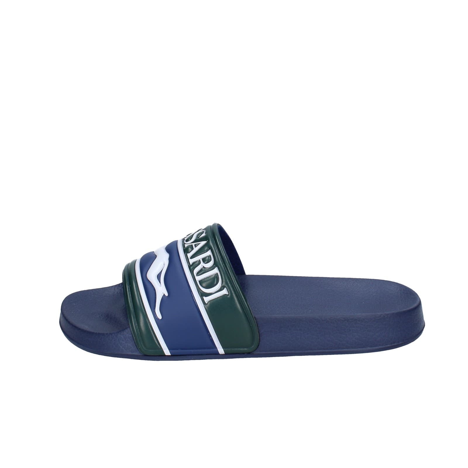 scarpe uomo TRUSSARDI sandali blu plastica verde EY246 Saldi Di Fabbrica