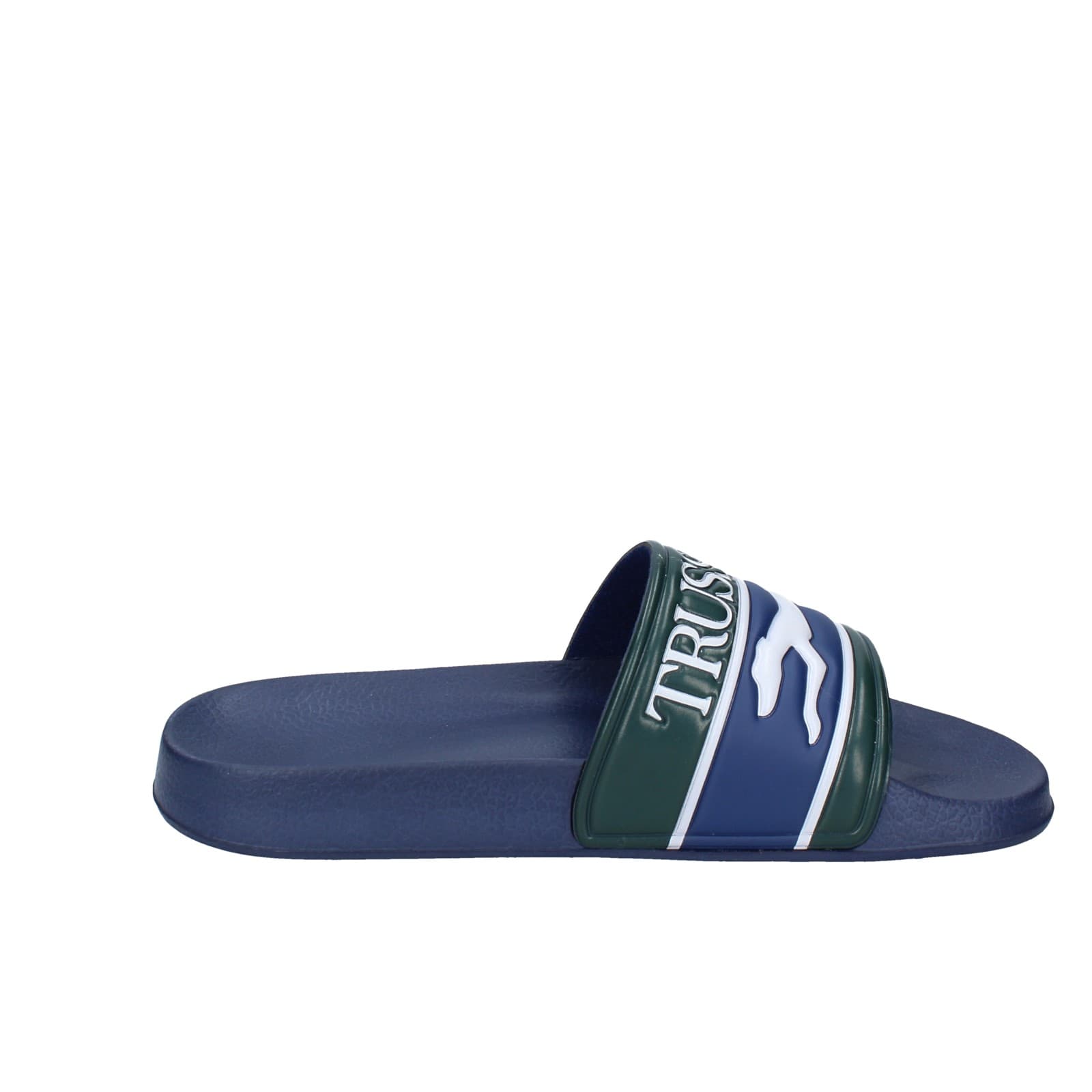 scarpe uomo TRUSSARDI sandali blu plastica verde EY246 Saldi Di Fabbrica