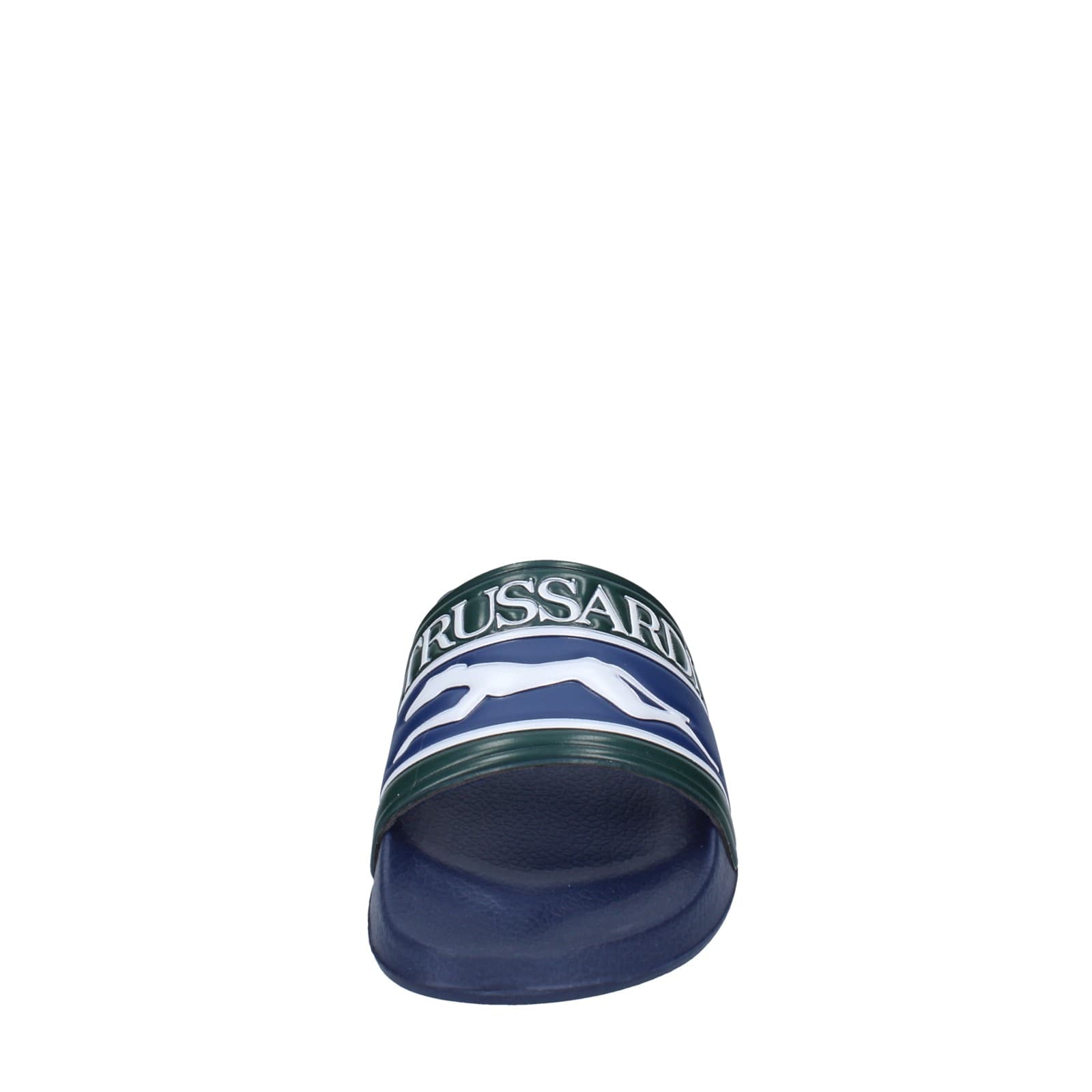 scarpe uomo TRUSSARDI sandali blu plastica verde EY246 Saldi Di Fabbrica