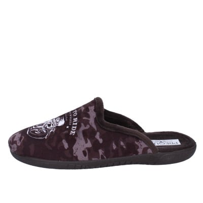 scarpe uomo PREGUNTA pantofole sandali marrone tessuto BX441 Negozio