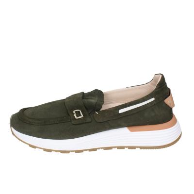 scarpe uomo MOMA mocassini verde camoscio 4FS413-CRPL BC87 In Linea