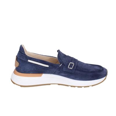 scarpe uomo MOMA mocassini blu camoscio 4FS413-CRPG BC773 Italia