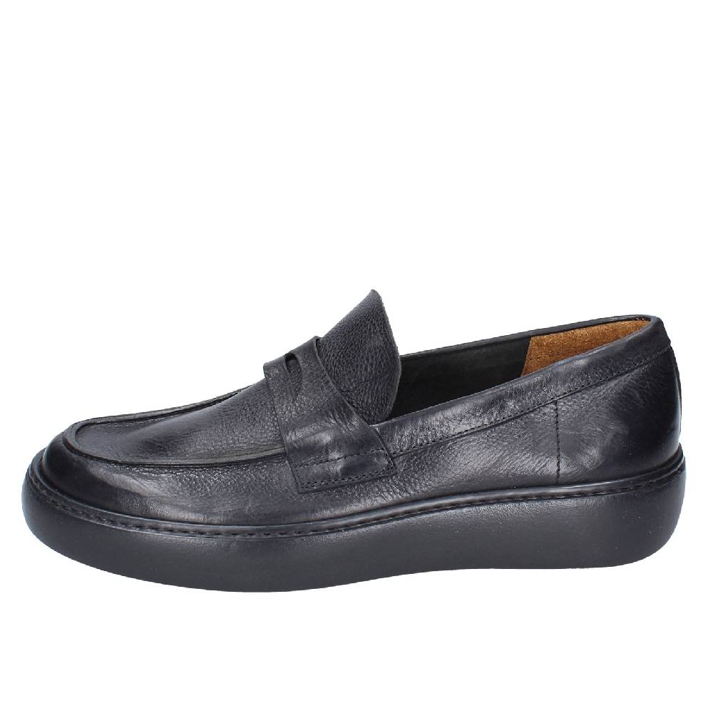 scarpe uomo MOMA mocassini nero pelle 11402E VINTAGE EX385 Spedizione Gratuita