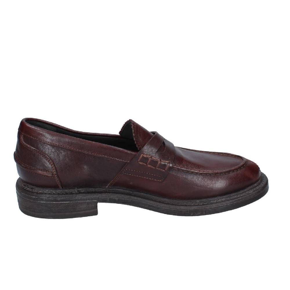 scarpe uomo MOMA mocassini marrone pelle 65305E EY516 In Linea