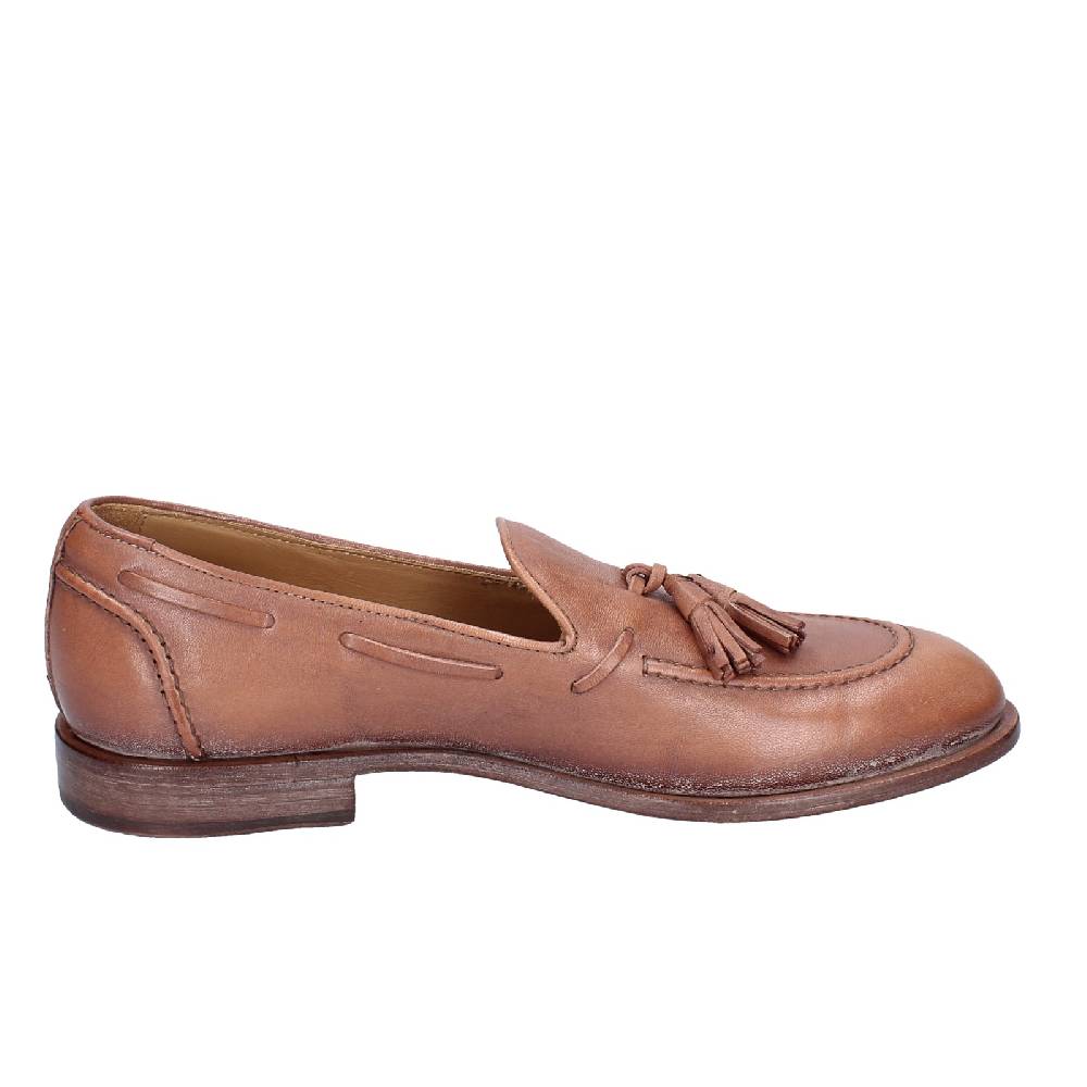 scarpe uomo MOMA mocassini marrone pelle 2FS410 VINTAGE EX375 Nuovo