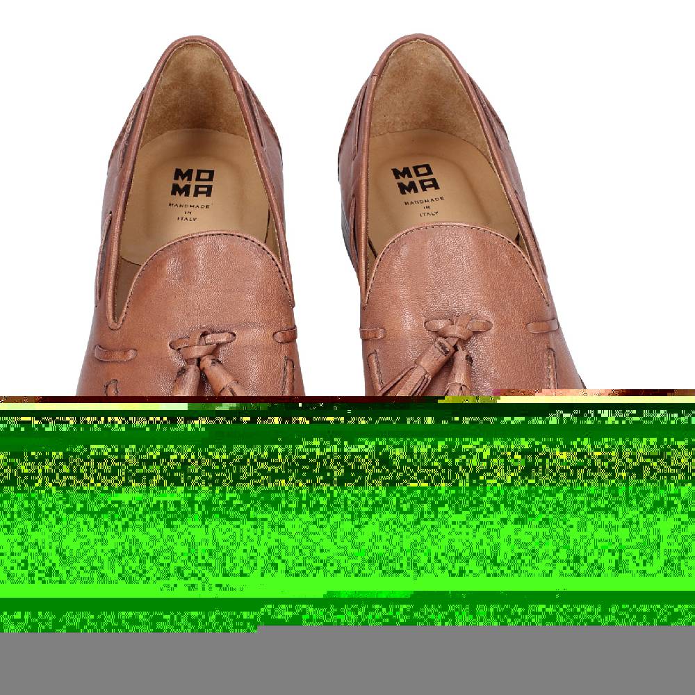 scarpe uomo MOMA mocassini marrone pelle 2FS410 VINTAGE EX375 Nuovo