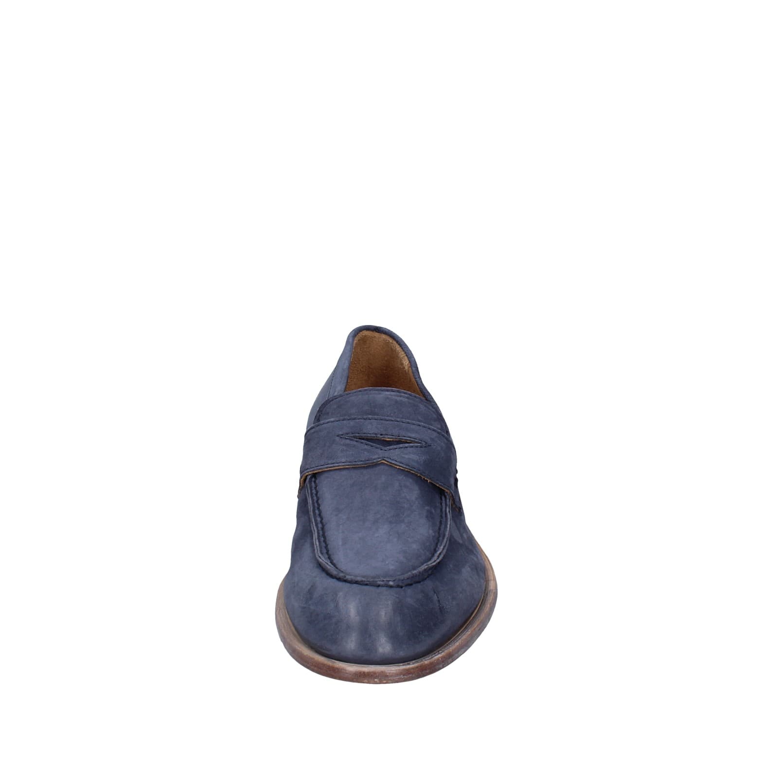 scarpe uomo MOMA mocassini blu camoscio 2E5449-OW EY425 Qualità