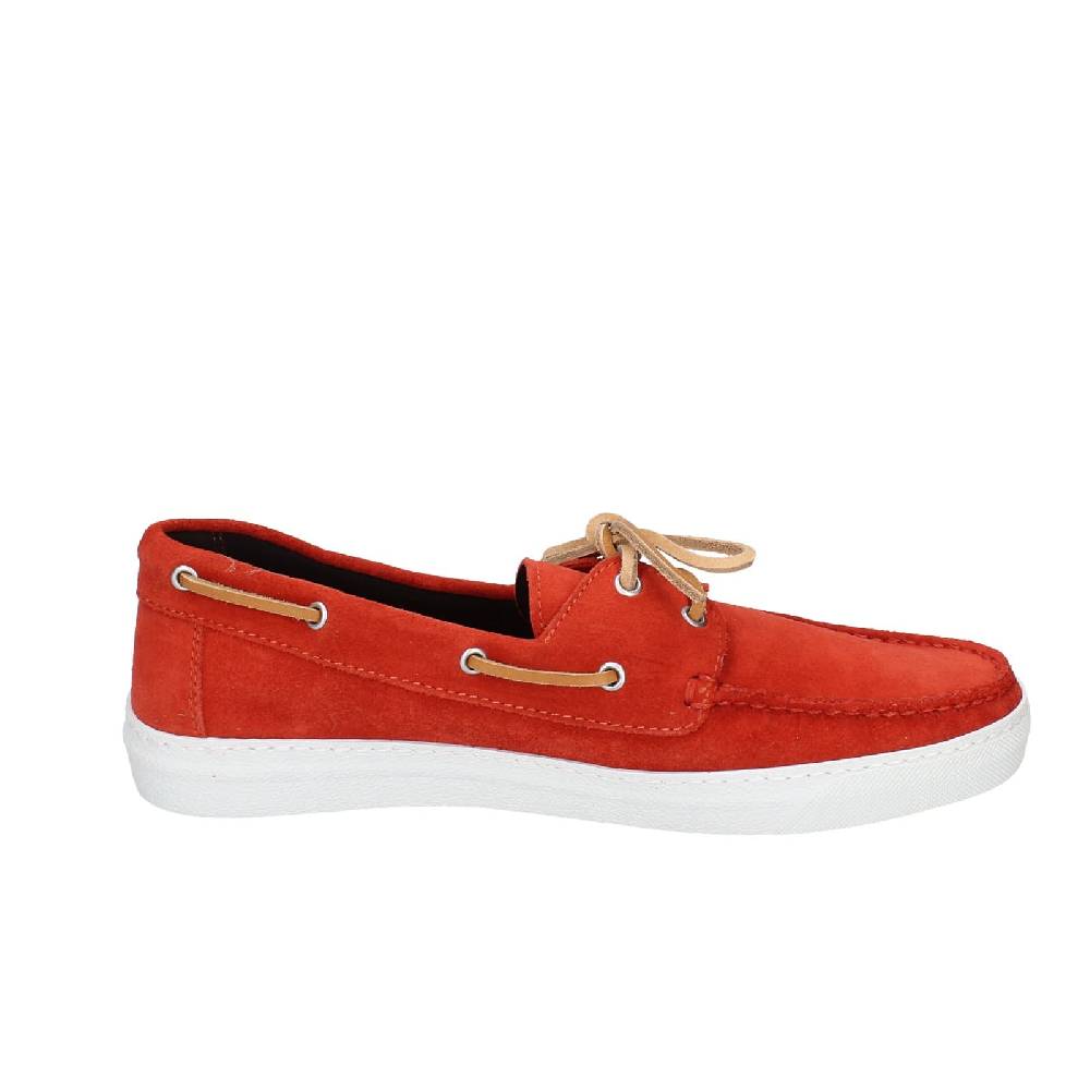 scarpe uomo RALPH LAUREN mocassini rosso camoscio celeste EY147 Promozione