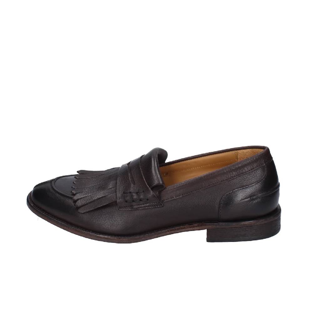 scarpe uomo MANIFATTURE ETRUSCHE mocassini marrone pelle EZ835 Spedizione Gratuita