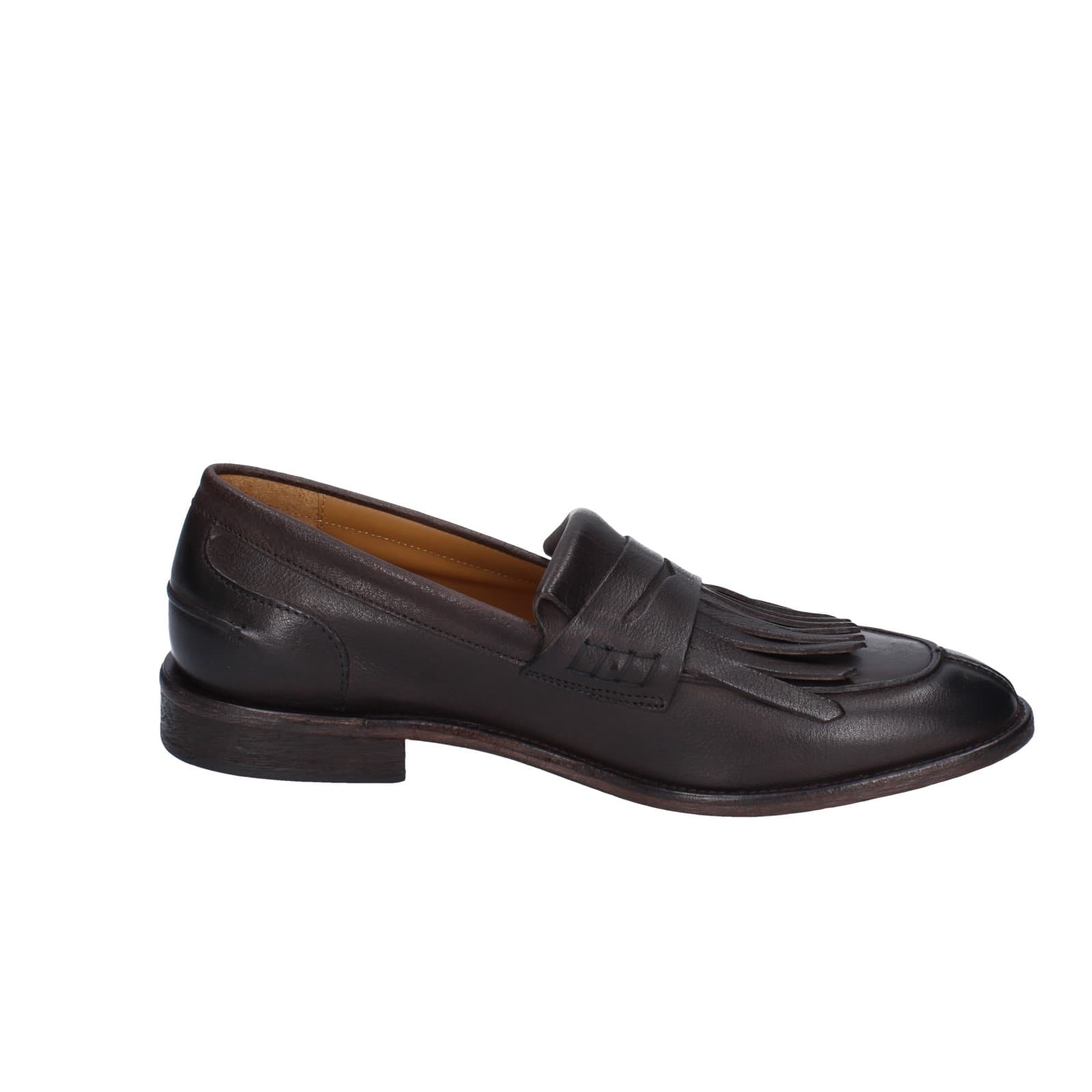 scarpe uomo MANIFATTURE ETRUSCHE mocassini marrone pelle EZ835 Spedizione Gratuita