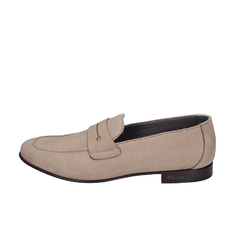 scarpe uomo POLLINI mocassini marrone pelle scamosciata EY33 Pezzi Unici