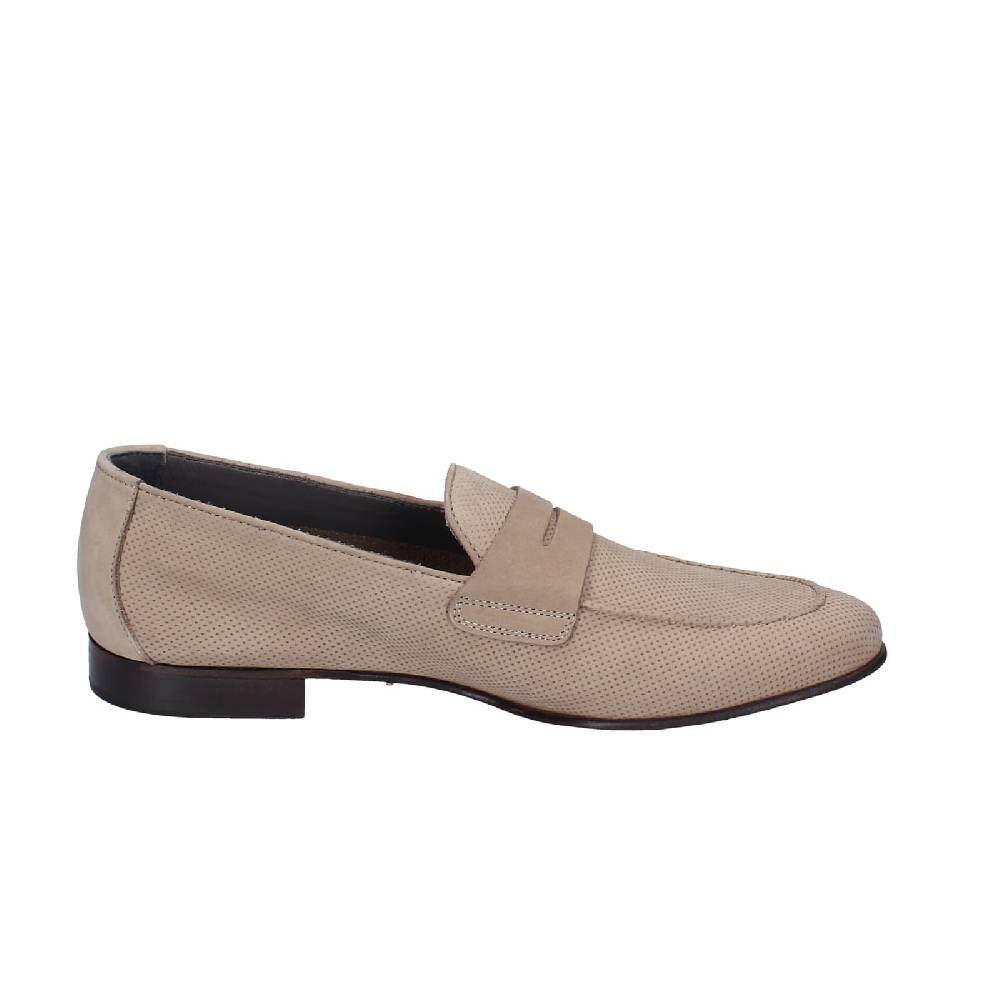 scarpe uomo POLLINI mocassini marrone pelle scamosciata EY33 Pezzi Unici
