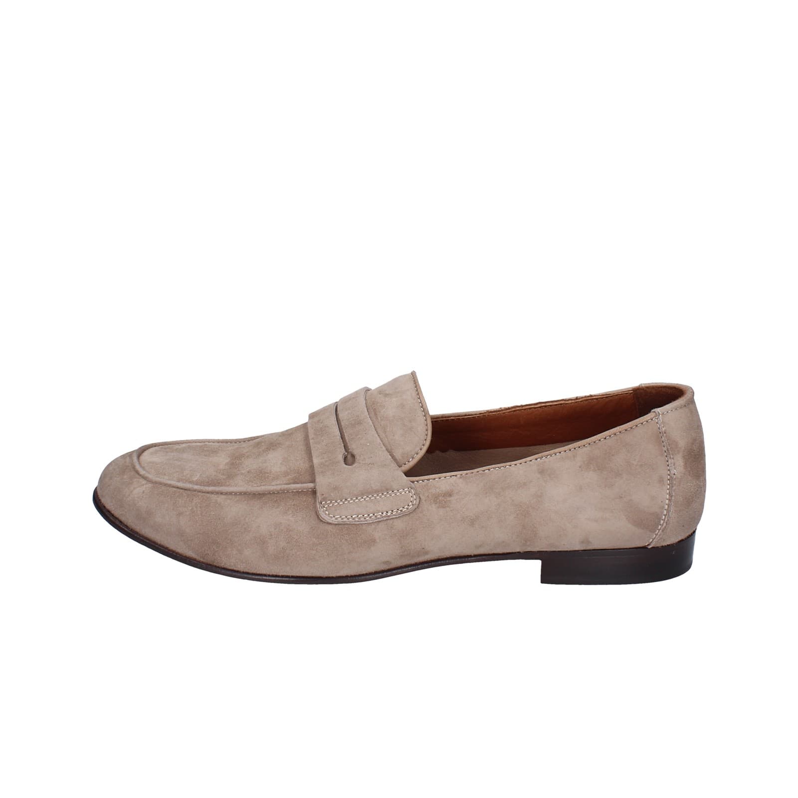 scarpe uomo POLLINI mocassini marrone camoscio EY38 Fino Al -60%
