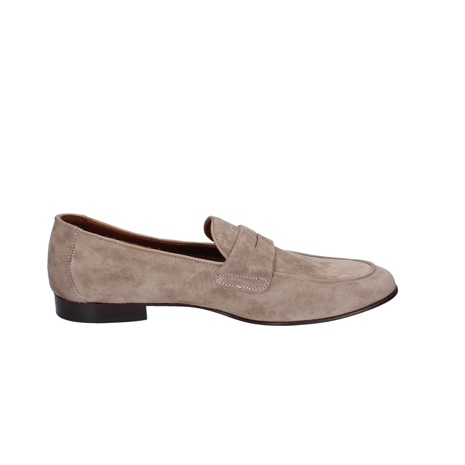 scarpe uomo POLLINI mocassini marrone camoscio EY38 Fino Al -60%