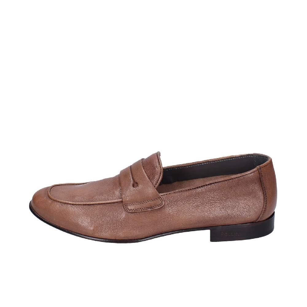 scarpe uomo POLLINI mocassini marrone pelle EY34 Qualità Garantita