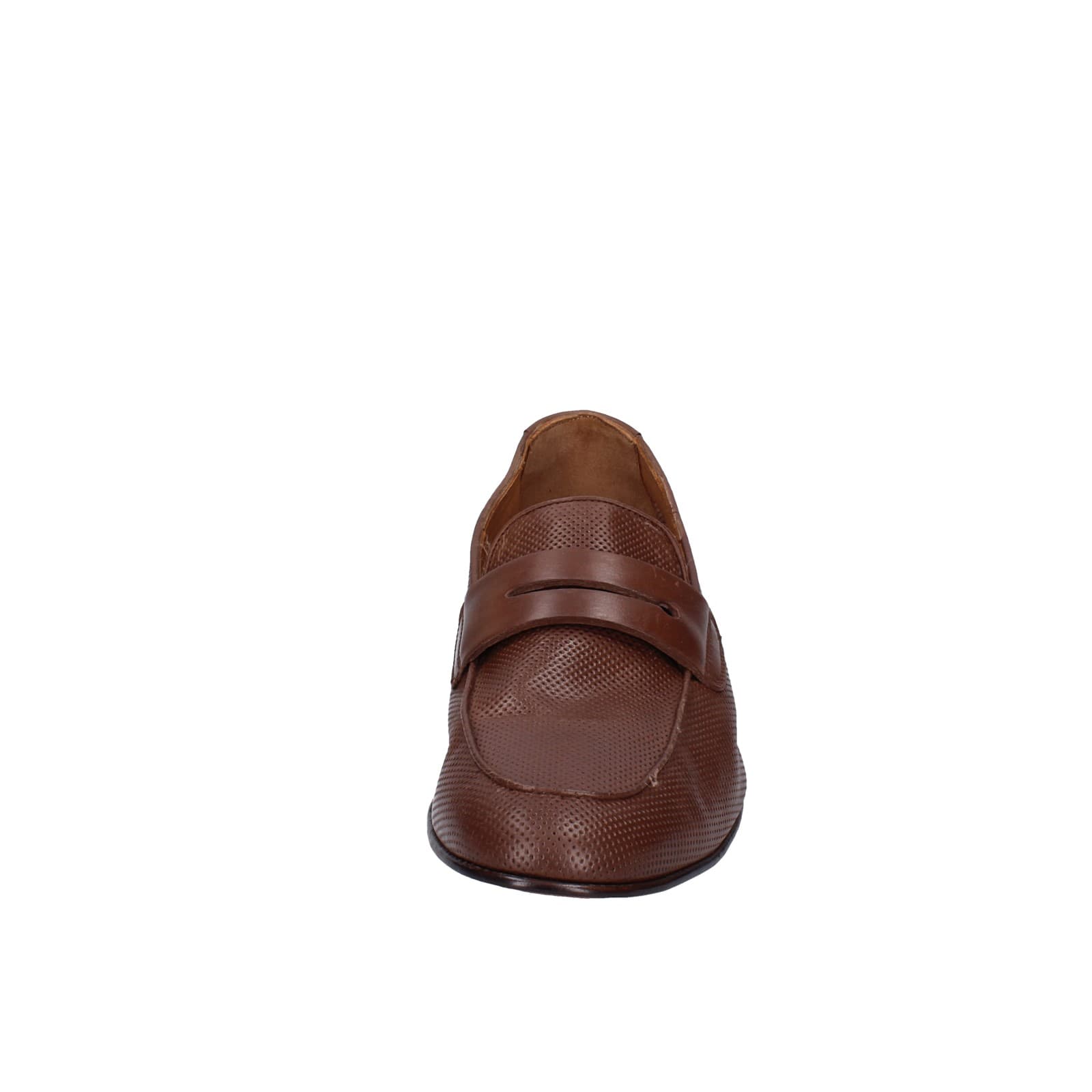 scarpe uomo POLLINI mocassini marrone pelle EY39 Negozi Online