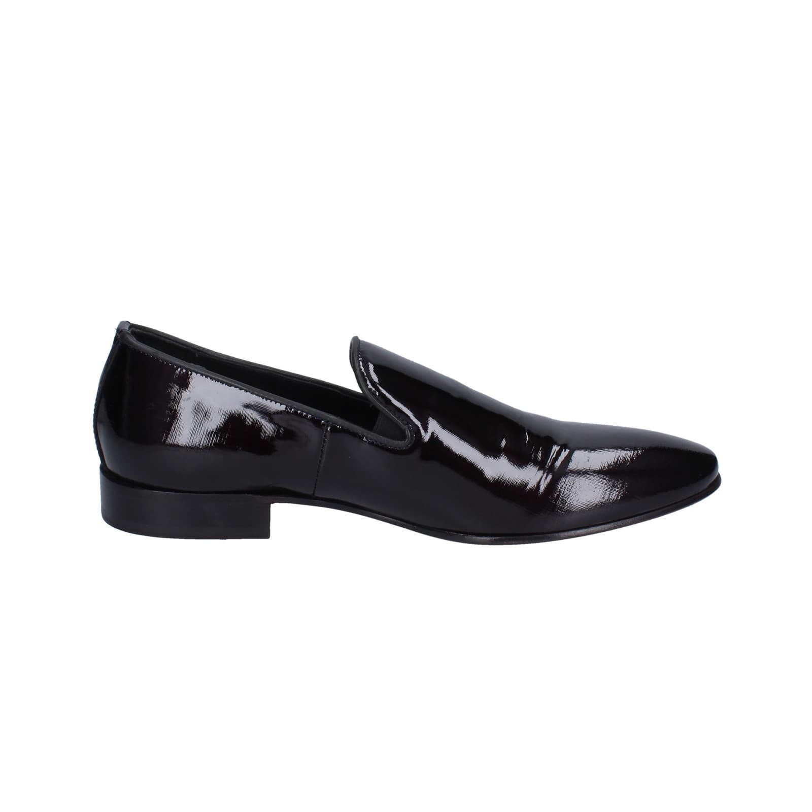 scarpe uomo EVEET mocassini nero vernice EZ238 Fino Al -60%