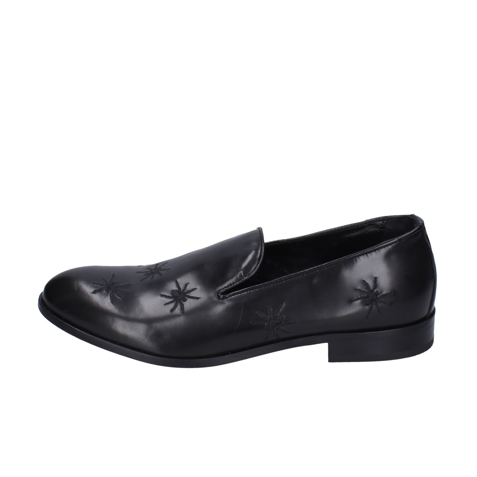 scarpe uomo EVEET mocassini nero pelle EZ231 Affare Del Giorno