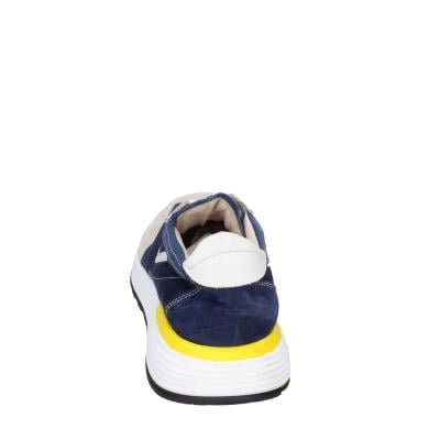 scarpe uomo MOMA classiche blu camoscio beige tela 4AS414-CRNC BC85 Presa
