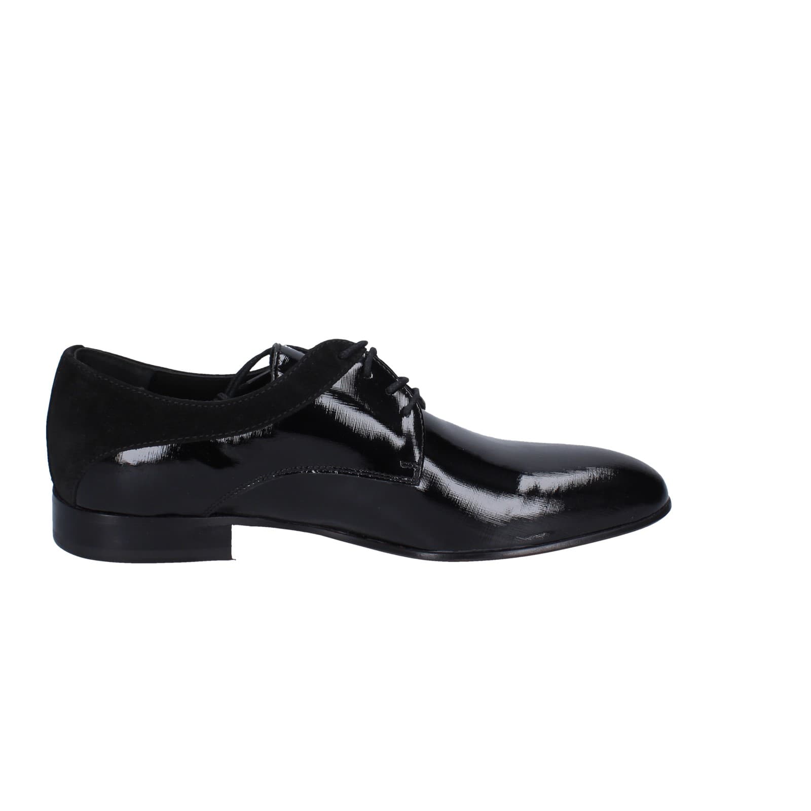 scarpe uomo EVEET classiche nero vernice velluto 15010 EZ120 In Vendita