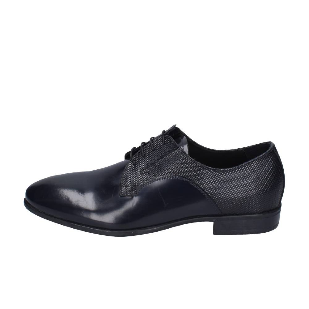 scarpe uomo EVEET classiche blu pelle lucida EZ97 Offerte