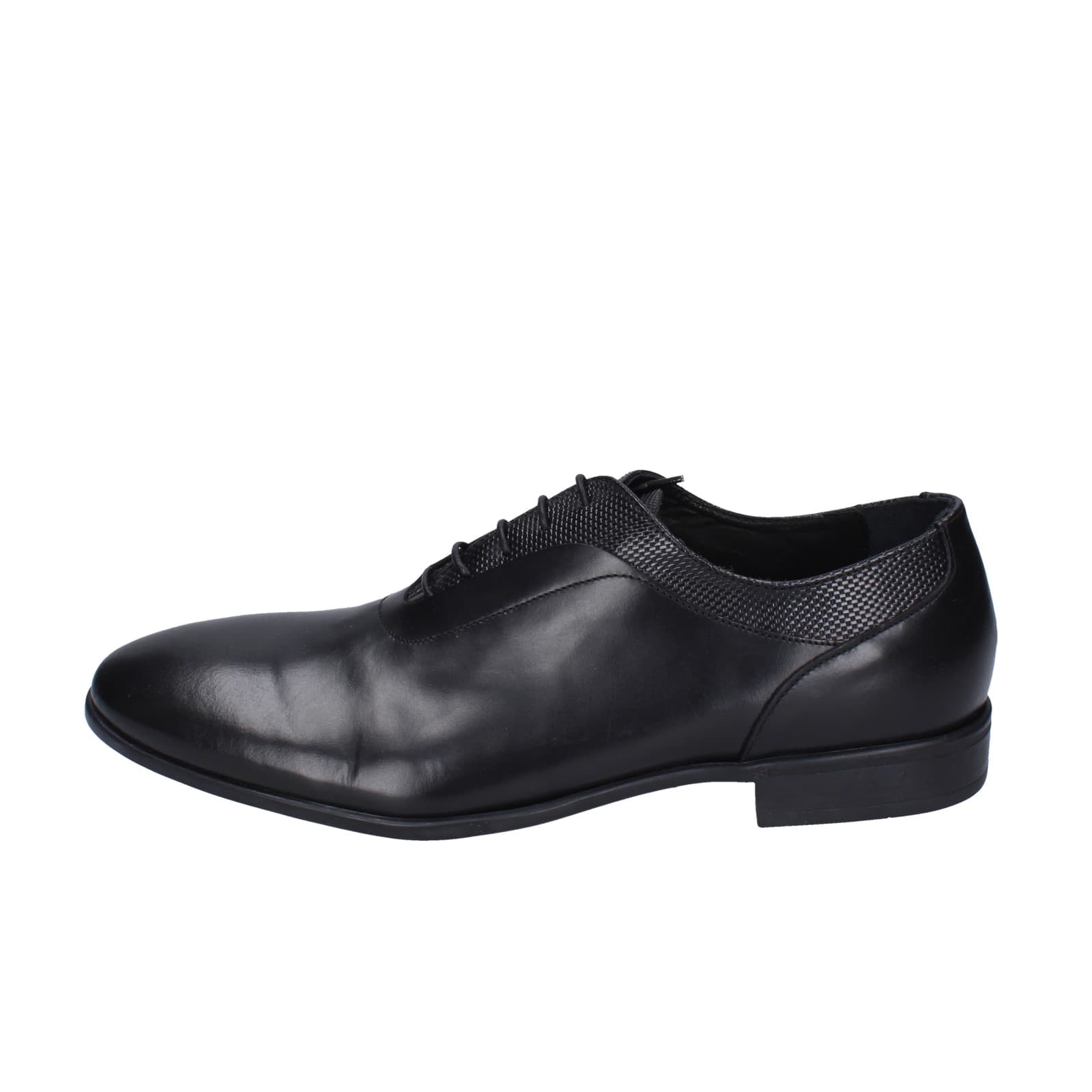 scarpe uomo EVEET classiche nero pelle EZ92 Vendita Economica