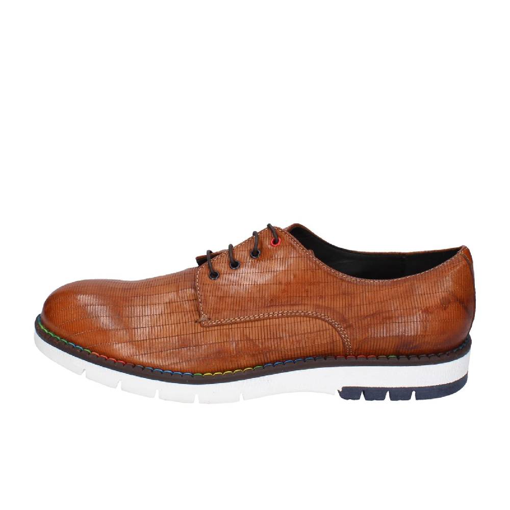 scarpe uomo EVEET classiche marrone pelle EZ147 Moda