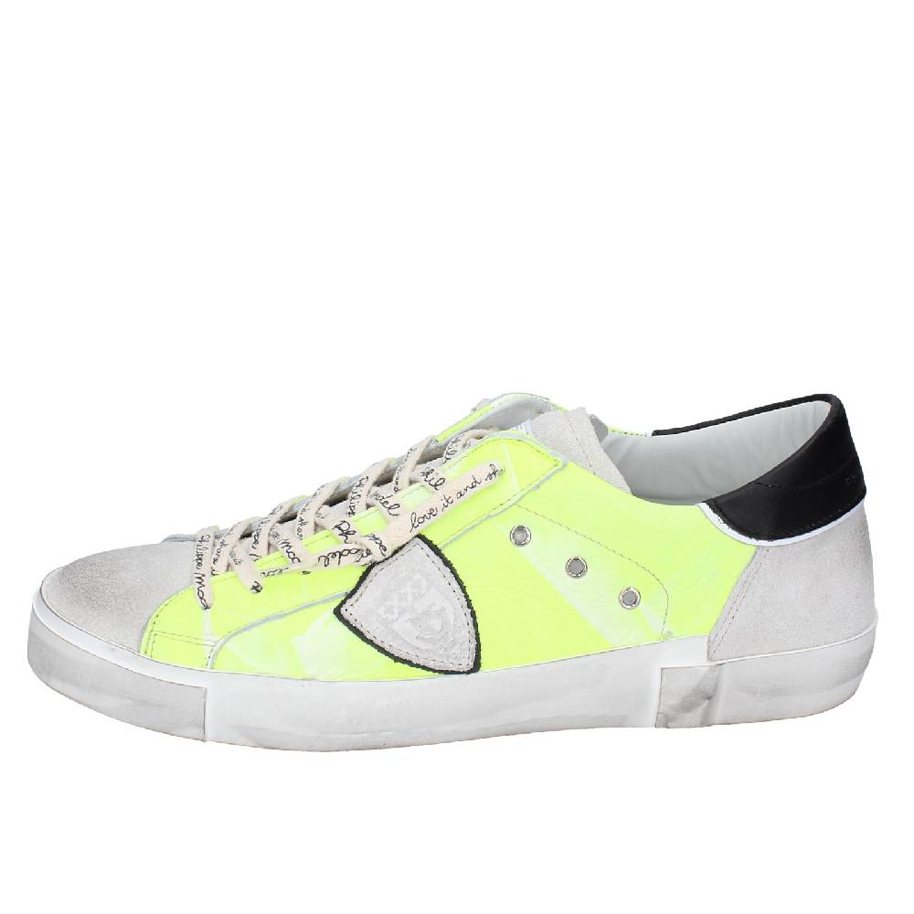 scarpe uomo PHILIPPE MODEL sneakers giallo pelle grigio camoscio VINTAGE EX359 Cyber Monday