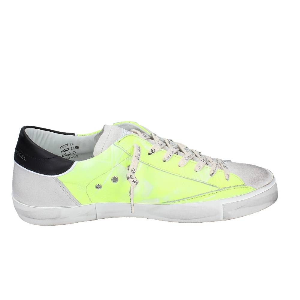 scarpe uomo PHILIPPE MODEL sneakers giallo pelle grigio camoscio VINTAGE EX359 Cyber Monday