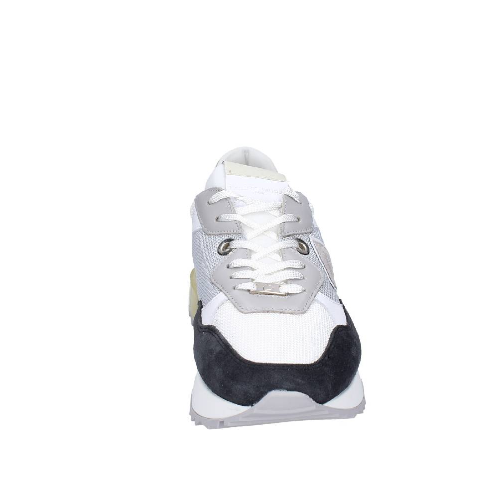 scarpe uomo PHILIPPE MODEL sneakers bianco tessuto grigio camoscio EX332 Soddisfazione Garantita