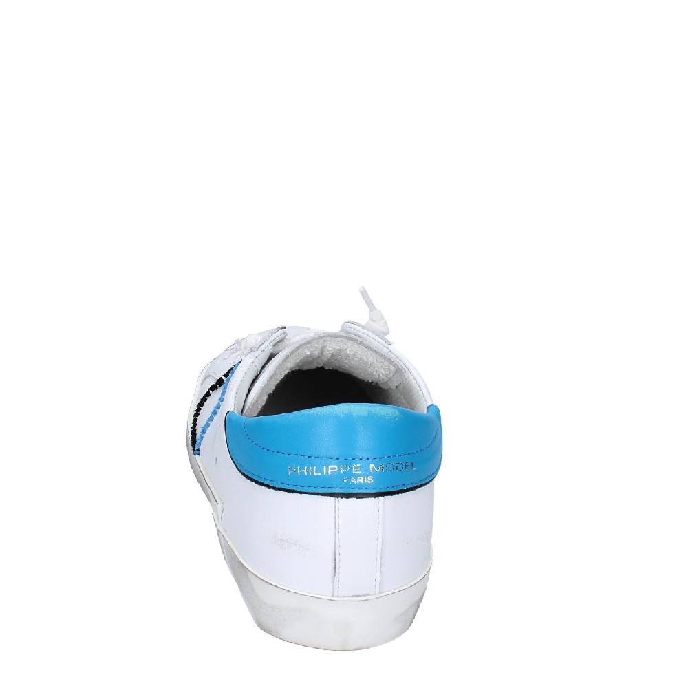 scarpe uomo PHILIPPE MODEL sneakers bianco pelle blu VINTAGE EX360 Negozi Online